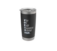 Poets Day-funny gag or expression with cheeky pun Vaso térmico de acero inoxidable de doble pared