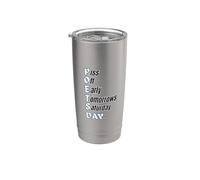 Poets Day-funny gag or expression with cheeky pun Vaso térmico de acero inoxidable de doble pared
