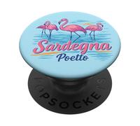 Poetto Beach Cagliari Sardegna Bandera de Cerdeña regalo PopSockets PopGrip Adhesivo