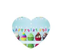 Poezjzw 4 piezas coloridas con diseño de cupcakes de feliz cumpleaños, aroma de lavanda, aroma de coche, forma de corazón, fragancia colgante que se aplica a los zapatos del armario