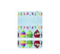 Poezjzw 4 piezas coloridas con diseño de cupcakes de feliz cumpleaños, aroma de lavanda, aroma de coche, rectangular, fragancia para colgar se aplica a los zapatos del armario