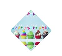 Poezjzw 4 piezas coloridas con diseño de cupcakes de feliz cumpleaños, aroma de lavanda, aroma de coche, fragancia cuadrada para colgar se aplica a zapatos de armario