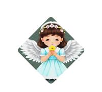 Poezjzw 4 piezas con bonito diseño de ángel pequeño, aroma de lavanda, aroma de coche, fragancia cuadrada para colgar se aplica a zapatos de armario