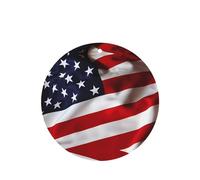 Poezjzw 4 piezas con diseño de bandera americana, aroma de lavanda, aroma de coche, forma redonda, fragancia colgante que se aplica a zapatos de armario