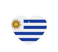 Poezjzw 4 piezas con diseño de bandera de Uruguay con aroma a lavanda para coche, forma de corazón, fragancia colgante que se aplica a los zapatos del armario