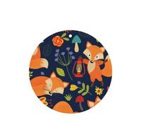 Poezjzw 4 piezas con diseño de flores de zorro de animales, aroma de lavanda, aroma de coche, forma redonda, fragancia para colgar se aplica a zapatos de armario