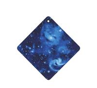 Poezjzw 4 piezas con diseño de galaxia espacial azul con aroma a lavanda para coche, fragancia cuadrada para colgar se aplica a zapatos de armario