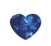 Poezjzw 4 piezas con diseño de galaxia espacial del universo azul, aroma de lavanda, aroma de coche, en forma de corazón, fragancia colgante que se aplica a los zapatos del armario