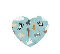 Poezjzw 4 piezas con diseño de gatos y perros que llueven, aroma de lavanda, aroma de coche, en forma de corazón, fragancia para colgar se aplica a zapatos de armario