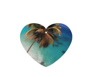 Poezjzw 4 piezas con diseño de las islas del Caribe, aroma de lavanda, aroma de coche, forma de corazón, fragancia colgante que se aplica al armario de zapatos