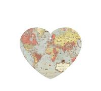 Poezjzw 4 piezas con diseño de mapa del mundo, aroma de lavanda, aroma de coche, forma de corazón, fragancia colgante que se aplica a zapatos de armario