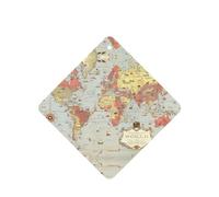 Poezjzw 4 piezas con diseño de mapa del mundo, aroma de lavanda, aroma de coche, fragancia cuadrada para colgar se aplica a zapatos de armario