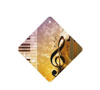 Poezjzw 4 piezas con diseño de música abstracta, aroma de lavanda, aroma de coche, fragancia cuadrada para colgar se aplica a zapatos de armario