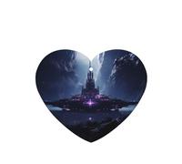 Poezjzw 4 piezas con diseño de nave espacial en el valle, aroma de lavanda, aroma de coche, en forma de corazón, fragancia colgante que se aplica a los zapatos del armario