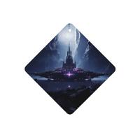 Poezjzw 4 piezas con diseño de nave espacial en el valle, aroma de lavanda, aroma de coche, fragancia cuadrada para colgar se aplica a zapatos de armario