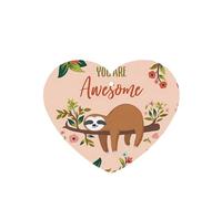 Poezjzw 4 piezas con diseño de perezoso You Are Awesome con aroma a lavanda, aroma de coche, forma de corazón, fragancia para colgar se aplica a zapatos de armario