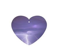 Poezjzw 4 piezas con diseño de tormenta de relámpago, aroma de lavanda, aroma de coche, forma de corazón, fragancia colgante que se aplica a zapatos de