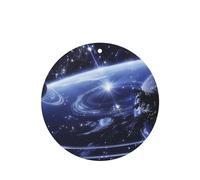 Poezjzw 4 piezas con patrón de canal de estrella y planeta, aroma de lavanda, aroma de coche, forma redonda, para colgar en el armario