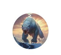 Poezjzw 4 piezas con patrón de monstruo nevado con aroma a lavanda, aroma de coche, forma redonda, fragancia colgante que se aplica a los zapatos del armario