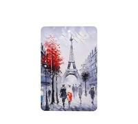 Poezjzw 4 piezas de árbol de la ciudad de París Torre Eiffel patrón artístico aroma lavanda aroma coche rectangular colgante fragancia se aplica al armario zapato