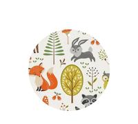 Poezjzw 4 piezas de aroma de lavanda con diseño de animales del bosque, aroma de coche, forma redonda, fragancia para colgar se aplica a zapatos de armario