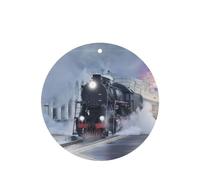 Poezjzw 4 piezas de aroma de tren de vapor con patrón de puesta de sol, aroma de lavanda, forma redonda, para colgar en el armario y zapatos