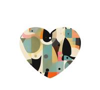 Poezjzw 4 piezas de arte moderno de mediados de siglo, patrón de gato, aroma de lavanda, aroma de coche, forma de corazón, fragancia para colgar se aplica a zapatos de armario