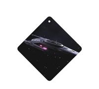 Poezjzw 4 piezas de ciencia ficción con patrón de nave espacial con aroma a lavanda, aroma de coche, fragancia cuadrada para colgar se aplica a zapatos de armario