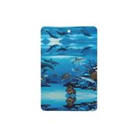 Poezjzw 4 piezas de color azul marino con patrón de vida marina con aroma a lavanda, aroma de coche, fragancia rectangular para colgar se aplica a zapatos de armario