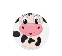 Poezjzw 4 piezas de dibujos animados con diseño de vaca de leche, aroma de lavanda, aroma de coche, forma redonda, fragancia colgante que se aplica a zapatos de armario