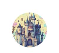 Poezjzw 4 piezas de diseño de castillo de cuento de hadas, aroma de lavanda, aroma de coche, forma redonda, fragancia colgante que se aplica a zapatos de armario