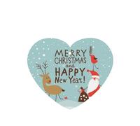 Poezjzw 4 piezas de Feliz Navidad y Feliz Año Nuevo, aroma de lavanda, aroma de coche, forma de corazón, fragancia colgante se aplica a zapatos de armario