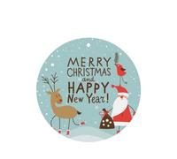 Poezjzw 4 piezas de Feliz Navidad y Feliz Año Nuevo, aroma de lavanda, aroma de coche, forma redonda, fragancia colgante se aplica a zapatos de armario