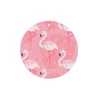 Poezjzw 4 piezas de flamenco de verano, patrón de hojas de palma, aroma de lavanda, aroma de coche, forma redonda, fragancia para colgar se aplica a zapatos de armario