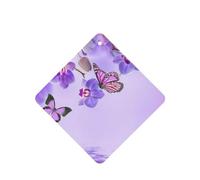 Poezjzw 4 piezas de fragancia cuadrada con diseño de mariposa morada con aroma de lavanda para colgar en el armario