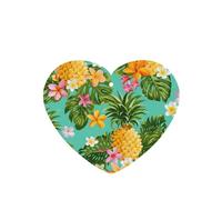 Poezjzw 4 piezas de frutas tropicales con patrón de piña, aroma de lavanda, aroma de coche, forma de corazón, fragancia colgante que se aplica a los zapatos del armario