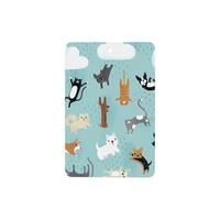 Poezjzw 4 piezas de gatos y perros lloviendo patrón de lavanda aroma de coche rectangular para colgar fragancia se aplica a zapatos de armario