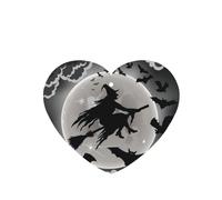 Poezjzw 4 piezas de Halloween con patrón de bruja con aroma de lavanda para coche, forma de corazón, fragancia colgante que se aplica a zapatos de armario