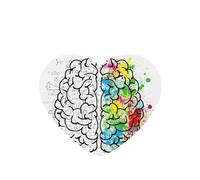 Poezjzw 4 piezas de imagen geométrica de cerebro con patrón científico, aroma de lavanda, aroma de coche, forma de corazón, fragancia colgante se aplica a zapatos de armario