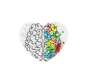 Poezjzw 4 piezas de imagen geométrica de cerebro con patrón científico, aroma de lavanda, aroma de coche, forma de corazón, fragancia colgante se aplica a zapatos de armario