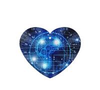 Poezjzw 4 piezas de inteligencia artificial con patrón de cerebro, aroma de lavanda, aroma de coche, forma de corazón, fragancia colgante que se aplica a los zapatos del armario