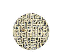 Poezjzw 4 piezas de laberinto con patrón de mapa del tesoro con aroma a lavanda, aroma de coche, forma redonda, fragancia colgante que se aplica a zapatos de armario