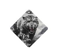 Poezjzw 4 piezas de leopardo de nieve en campo de hielo, aroma de lavanda, aroma de coche, fragancia cuadrada para colgar se aplica a zapatos de armario