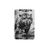 Poezjzw 4 piezas de leopardo de nieve en campo de hielo, aroma de lavanda, aroma de coche, rectangular, fragancia para colgar se aplica a zapatos de armario