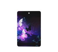 Poezjzw 4 piezas de mariposas blancas y moradas con aroma a lavanda, aroma de coche, rectangular, fragancia para colgar se aplica a zapatos de armario