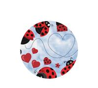 Poezjzw 4 piezas de mariquita y nube, aroma de lavanda, aroma de coche, forma redonda, fragancia colgante se aplica a zapatos de armario