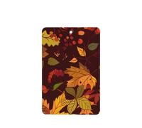 Poezjzw 4 piezas de otoño con patrón de hojas de lavanda con aroma a coche rectangular para colgar fragancias que se aplican a los zapatos del armario