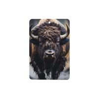 Poezjzw 4 piezas de patrón de bisonte norteamericano con aroma a lavanda para coche, rectangular, fragancia colgante que se aplica a zapatos de armario