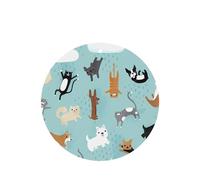 Poezjzw 4 piezas de perros y gatos lloviendo, aroma de lavanda, aroma de coche, forma redonda, fragancia colgante se aplica a zapatos de armario