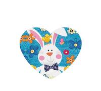 Poezjzw 4 piezas de primavera feliz Pascua patrón de lavanda aroma coche forma corazón colgante fragancia se aplica a zapatos de armario